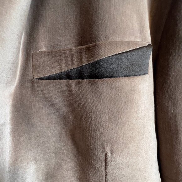 Roberto Cavalli Taupe Velvet Dinner Jacket Men's 38R - Picture 5 of 15